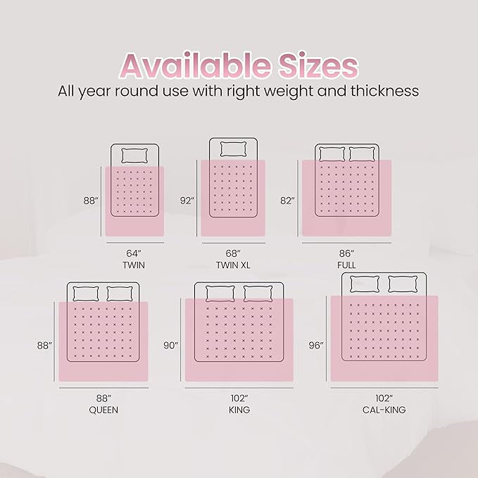 Utopia Bedding Queen Comforter Duvet Insert, Quilted Pink Comforter with Corner Tabs, Box Stitched Down Alternative Comforters Queen Size 88 x 88 inches