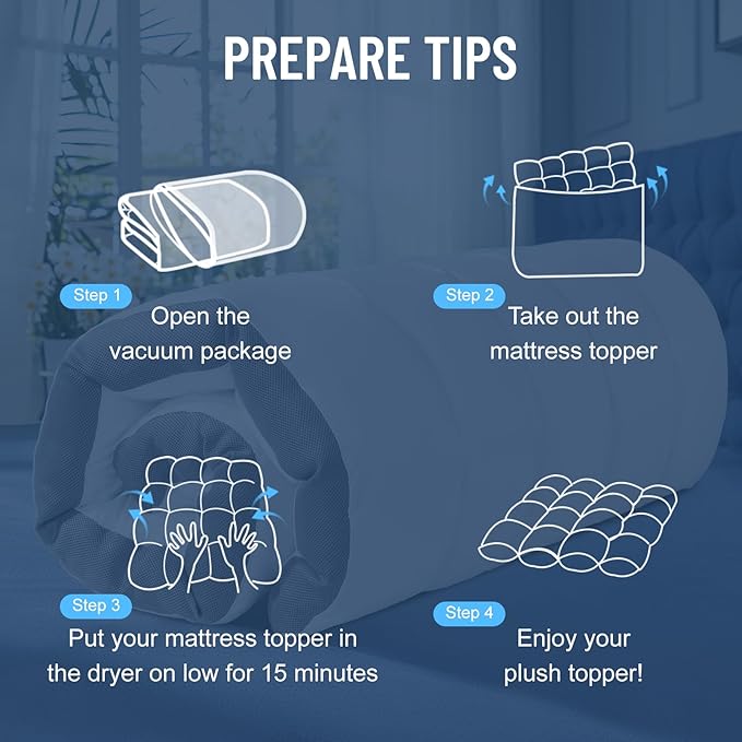 Memory Foam Mattress Topper for Back Pain Relief, Extra Soft Pillow Top Mattress Pad,Breathable Mattress Cover for Fluffy Shredded Memory Foam Filled(King,78"x80")