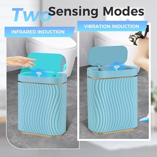 Ogikey Bathroom Small Trash Can with Automatic Touchless Lid, 2.6 Gallon Smart Garbage Can Narrow Waterproof Trash Bin for Bedroom, Office, Living Room - Image 7