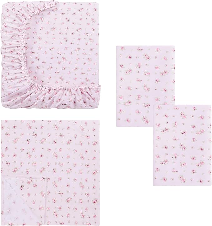 Modern Threads Silky Soft Microfiber and Wrinkle Free Sheets - Luxurious Microfiber Bed Sheets Includes Flat Sheet, Fitted Sheet with Deep Pockets, & Pillowcases Blush, California King