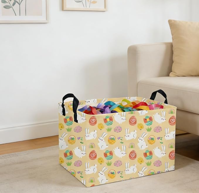 Rectangle Easter Baskets Kids Baskets Cute Storage Bin Organizer Box for Room Decor Gift Basket - Image 6