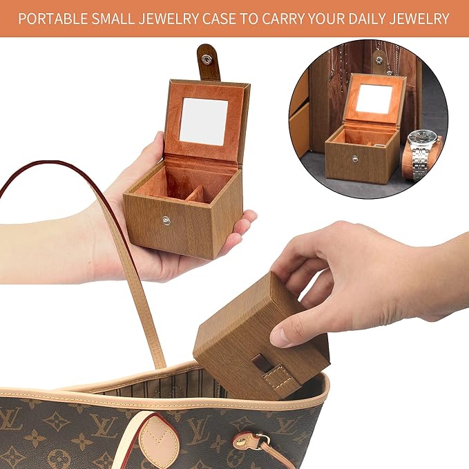6 Tier Jewelry Box, Jewelry Case with 5 Drawers, Large Storage Capacity, with Mirror, Lockable, Jewelry Storage Organizer, Gift for Loved Ones - Image 9