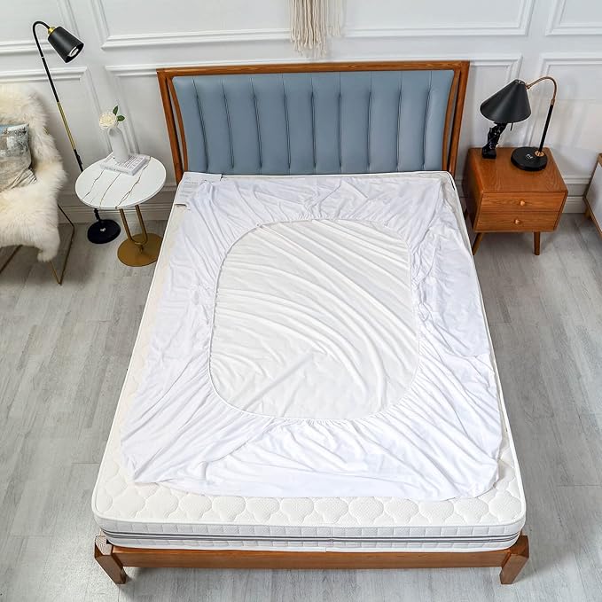 Kingnex King Size Mattress Protector Waterproof Soft Bamboo Viscose Terry Matressprotector Quiet Breathable Fitted Matress Cover