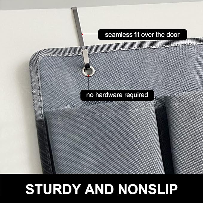 RVZONE RV Shoe Pockets 10 Pockets Heavy Hanging Bedside Storage Organizer with Sturdy Hooks Storage Pockets Hangs on bed for Shoes Toys and Tool Accessories - Image 7