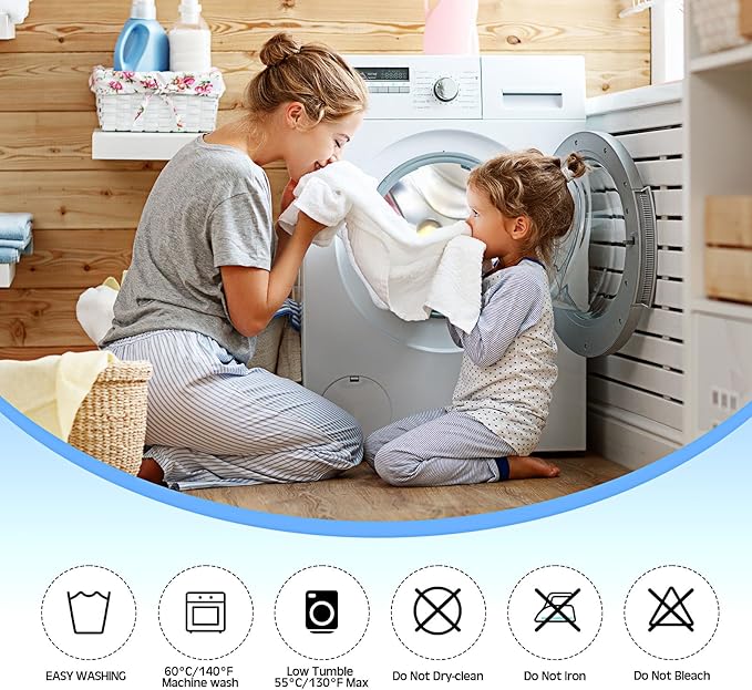 Newwiee 2 Pcs Queen Size Mattress Protector with Elastic Straps Slightly Waterproof Quilted Mattress Cover Pad Microfiber Mattress Topper Noiseless Fitted Mattress Bed Protector (75 x 39)