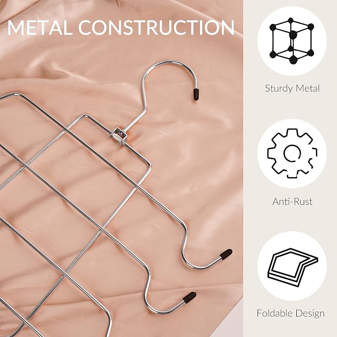 ZEDODIER Tank Top Hanger Space Saving, Bra Hangers for Closet Organizer, Hanging Bra Organizer Tank Tops Holder with 8 Hooks, Metal Closet Organizers and Storage Small Space Solutions, Silver - Image 6
