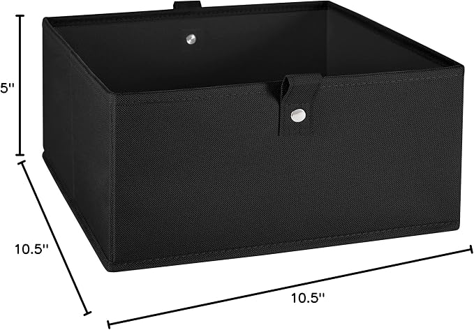 RiverRidge Kids 2pc 10.5in. W x 5in. H Folding Storage Bin Set - Black - Image 9