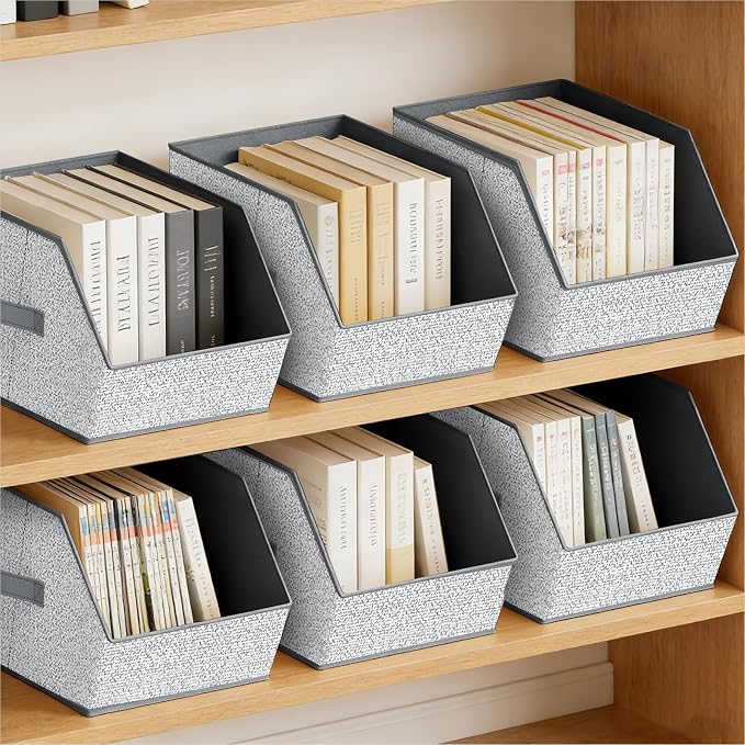 Homsorout Large Closet Storage Cubes - Closet Storage Bins with Dual Handles for Clothes, Towels, Toys, Shelf Organizer Bins for Bedroom, Nursery, Shelves, Small Spaces, Ant Light Gray, 4 Pack - Image 9