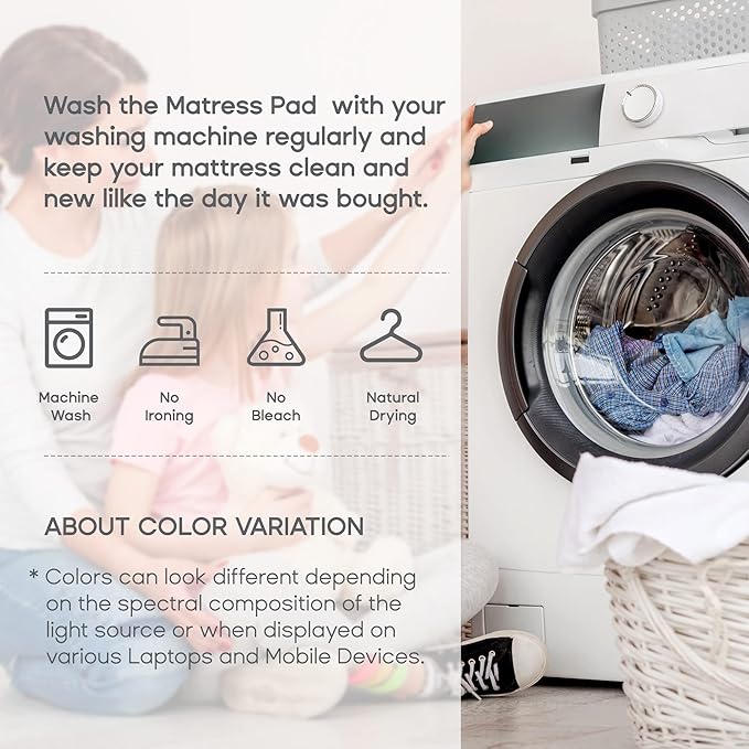 Sonive Full Size Mattress Protector, Mattress Topper up to 21 Inches Deep Pocket, Soft Mattress Pad Microfiber Fitted Mattress Breathable Mattress Cover Machine Washable White