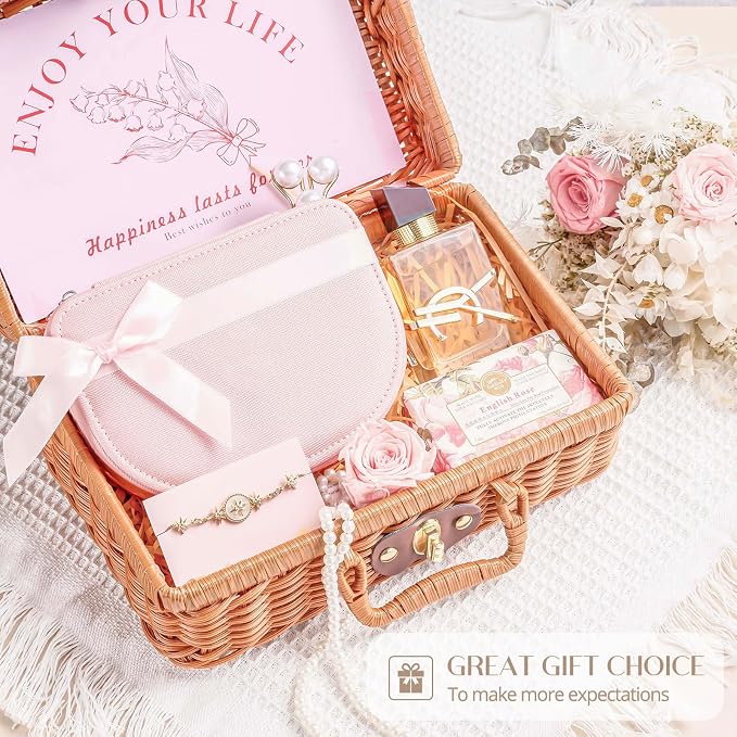 ProCase Travel Size Jewelry Box, Medium Portable Seashell-Shaped Jewelry Case, 2 Layer Jewelry Organizer in PU Leather for Women -Glossy Pink - Image 6