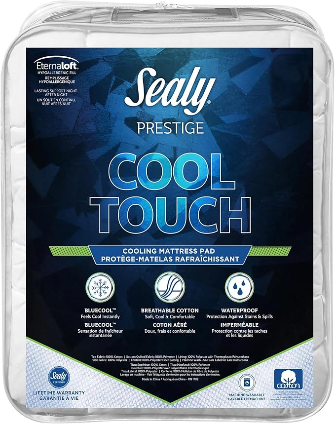 Sealy Prestige Cool Touch Mattress Pad Twin White