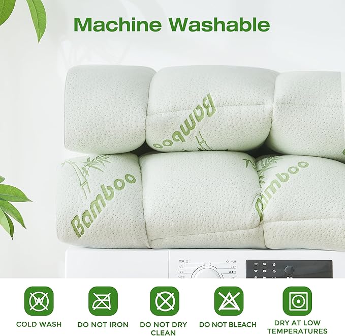 Ultra Soft Mattress Topper Queen Size Viscose Derived from Bamboo, Thick Pillow Top Mattress Pad Cover for Back Pain, Cooling Mattress Protector with 8-21 Inch Deep Pocket
