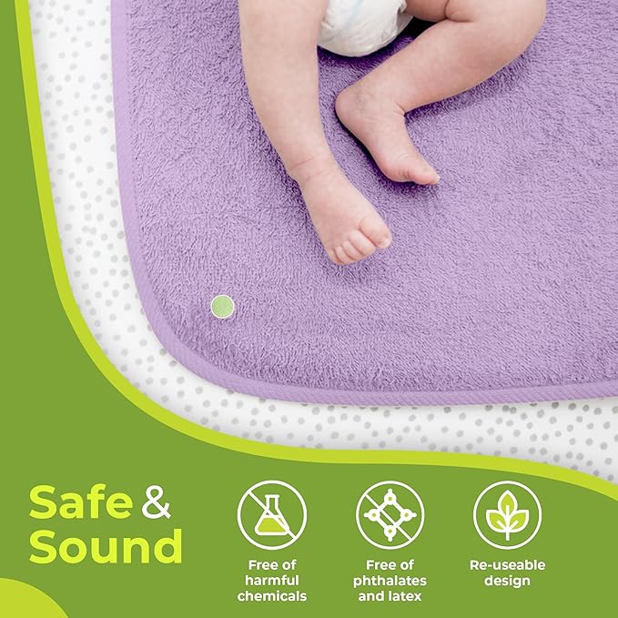 PeapodMats Bedwetting & Incontinence Waterproof Bed Mat - Reusable Underpad. Secure Placement & Breathable. Washable. Enviro Friendly 3x3 (Mauve) Mattress Protector & Pee Pad for Kids & Adults