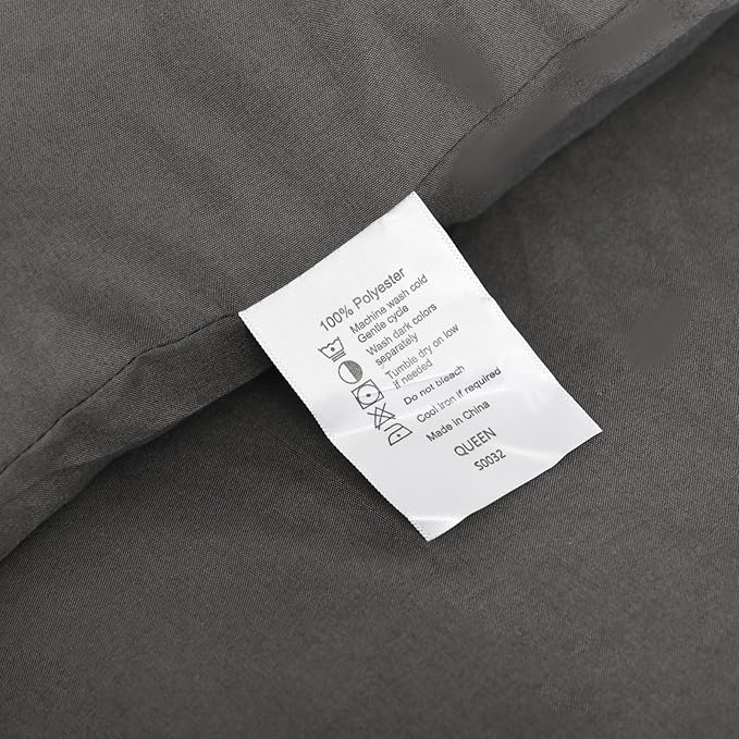 ROSGONIA Alaskan King Comforter 136x120, Charcoal Gray,1 Extra Large King Size Comforter Oversized & 2 Pillowcases, Lightweight Warm Bedding Set Quilt