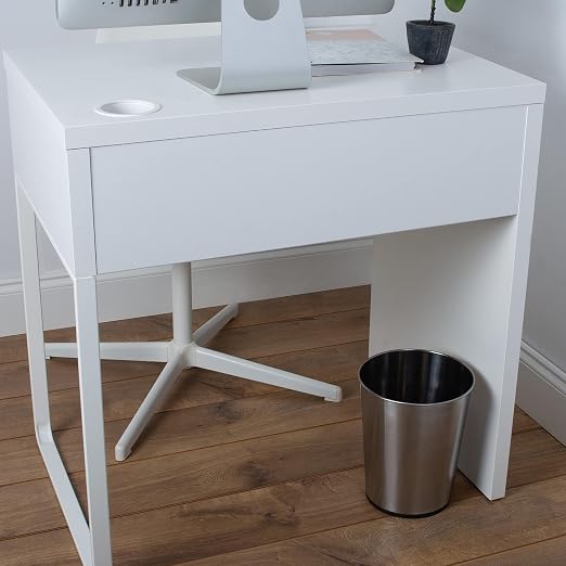Bath Bliss 5 Liter Small Wastebasket, Stainless Steel | Compact Round Open Top Trash Can | Durable Bathroom Bedroom Dorm Office Garbage Bin | Stylish Space-Saving Waste Disposal Container - Image 5