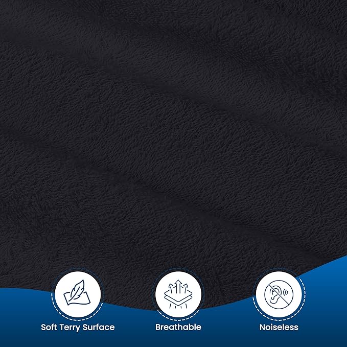 Twin Size Mattress Protector Waterproof, Premium 200 GSM Terry Mattress Cover, Soft & Breathable Bed Cover, Fitted Sheet Style Stretchable Deep Pockets 15" by Utopia Bedding (Black)