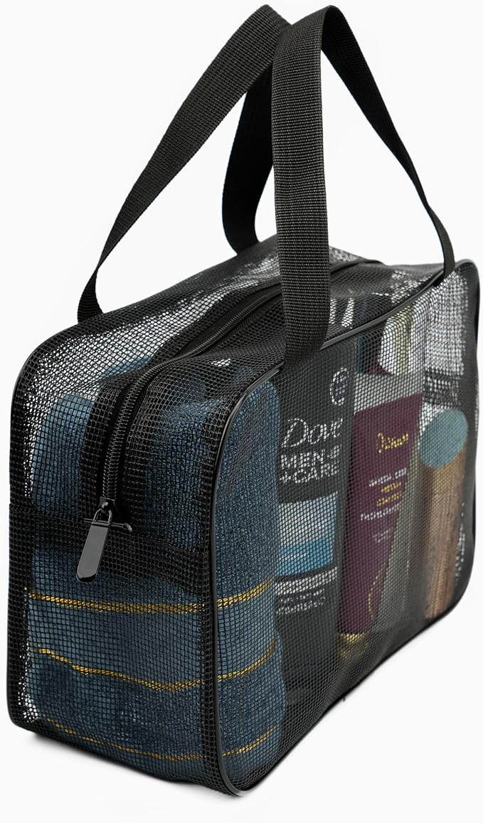 REDSINDA Mesh Shower Caddy Bag for Bathroom Gym Camping Portable Travel Mesh Toiletry Bag for Women Men - Image 6