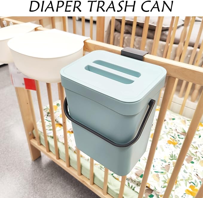 stonespace Compost Bin Indoor Kitchen Sealed, Mountable Compost Bucket, Hanging Food Waste Bin for Kitchen,1.3 Gallon/ 5L Blue - Image 6