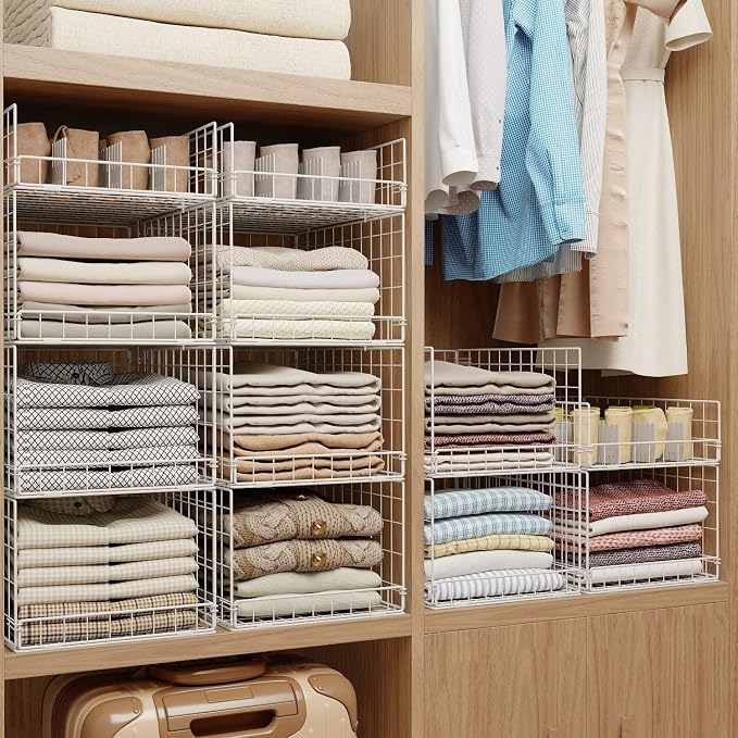 Cidaziya Closet Organizers and Storage Shelves for Clothes, Collapsible Stackable Storage Bins Organizer Baskets Containers Drawers for Truck Camper Closet RV Closets Pantries Cupboard Wardrobe - Image 9