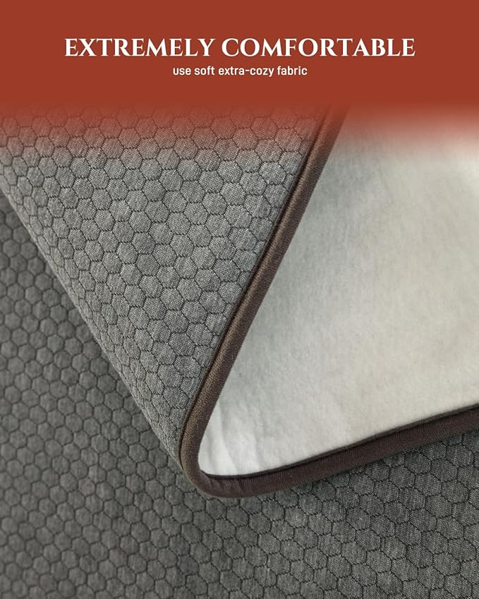 Heated Mattress Pad Queen Size – Electric Bed Pad with Dual Zone Control, Heated Mattress Cover, Thick Underblanket Sheet, Bed Warmer (09 Grey, 60" x 80")