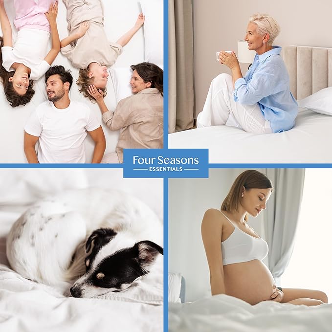 RV Short Full Mattress Protector (48” W x 75" L) Fits 5"-8" Depth - Waterproof Zippered Encasement - Fits Three Quarter 3/4 Full Mattress - Hypoallergenic Premium Bed Cover