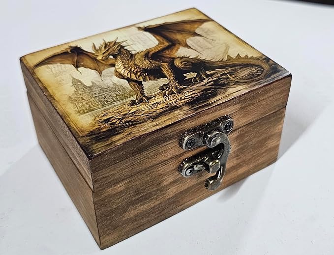 RK Collections Dragon Trinket Keepsake Box | Home Décor, Gifts for Dragon Lovers, Animal Ornaments | Earrings Necklace Storage Box for Girls Women (3DRS1) - Image 4