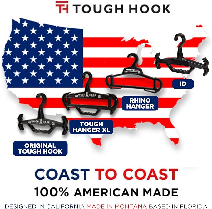 Tough Hook ID MAX Heavy Duty Identification Hanger, USA Made 200 Lb Cap, Plate Carrier, Tactical Gear, Scuba BCD, Anti-Slip Wetsuit & Body Armor Organization System with 3 ID Loop Strips 1 Pack TAN - Image 8