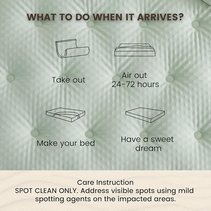 QUIETSEA Reversible Full Mattress Topper Egg Crate Memory Foam Mattress Topper, Bamboo Viscose Mattress Pad Full, 54" x 75"