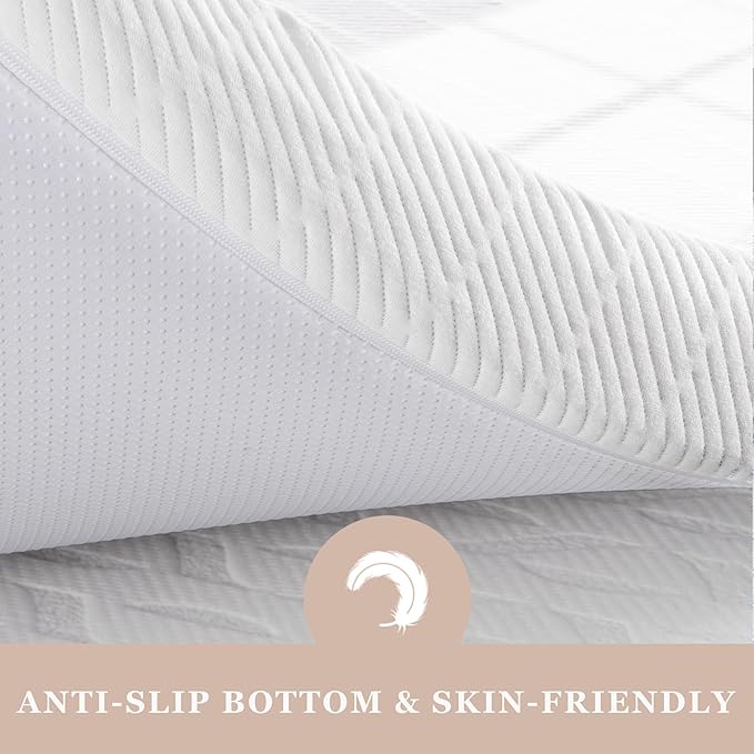 BedStory Extra Firm Mattress Topper Queen Size 4 Inch - Pain-Relieving Memory Foam Bed Topper, Cooling Gel High-Density Mattress Pad, Skin-Friendly, Non-Slip Cover, No Odor, CertiPUR-US Certified