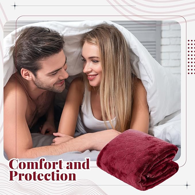 Couples Waterproof Mat Lover Reusable Stainproof Blanket Quiet Easy Use Towel Protector for Adult Multi Functional Bed Sheets Couple Messy Play Pleasure Comfort(Red,54 x 34 Inch)