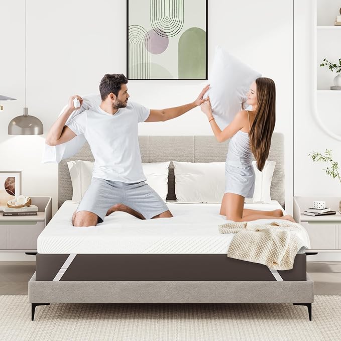 3 Inch Queen Firm Mattress Topper, Extra Firm Memory Foam Bed Topper for Pain Relief, Cooling Gel-Infused & Removable Cover, CertiPUR-US & Oeko-Tex Certified