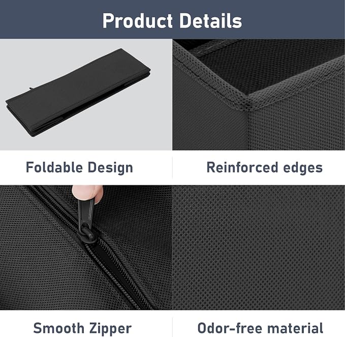 DIMJ Drawer Organizer Clothes Storage - 24 Pack Baby Dresser Organizer for Nursery, Foldable Closet Drawer Organizer Bins for Bedroom Organization, Fabric Storage Dividers for Socks, Underwears, Bras - Image 7