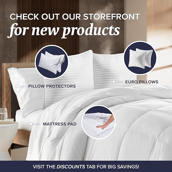 Beckham Hotel Collection Mattress Protector — Hotel-Grade Cotton Blend, Silent Waterproof Protection, Low-Profile Design That Preserves Mattress Feel, Queen