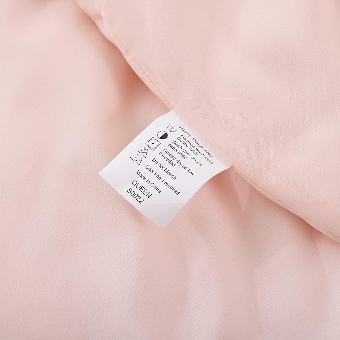 ROSGONIA California King Comforter Set Blush, 3pcs (1 Boho Light Pink Cal King Comforter & 2 Pillowcases), All Season Bedding Bedspread Blanket Quilts