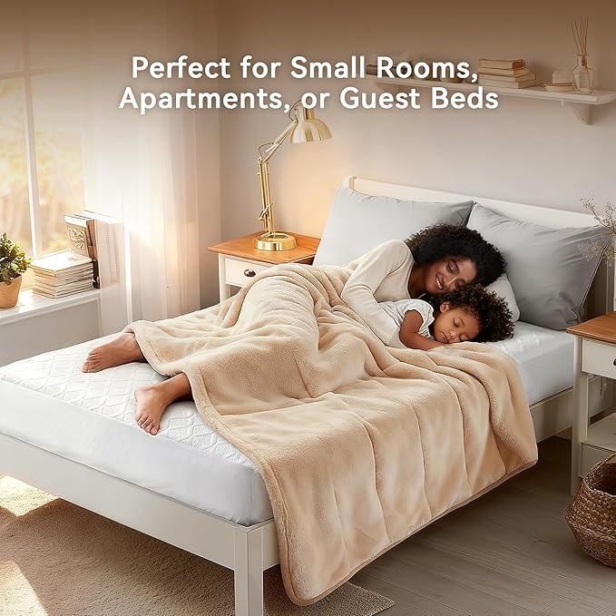 Heated Mattress Pad Full Size with Single Control, Electric Mattress Cover with 6 Heat Settings, 1-10 Hour Selectable Auto Shut-Off, 17" Deep Pocket, Washable, Soft Quilted Top