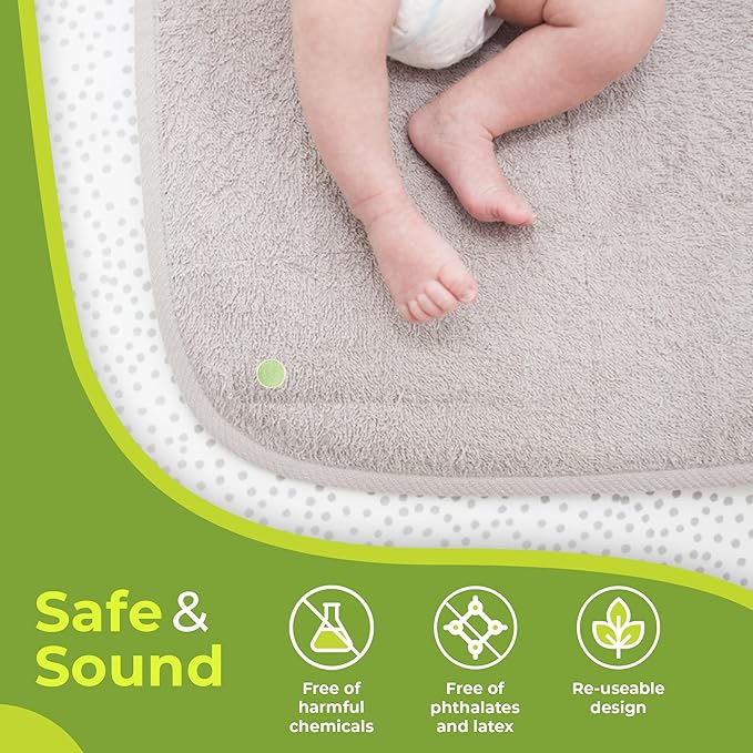 PeapodMats Bedwetting & Incontinence Waterproof Bed Mat - Reusable Underpad. Secure Placement & Breathable. Washable. Enviro Friendly 3x5 (Sand) Mattress Protector & Pee Pad for Kids & Adults