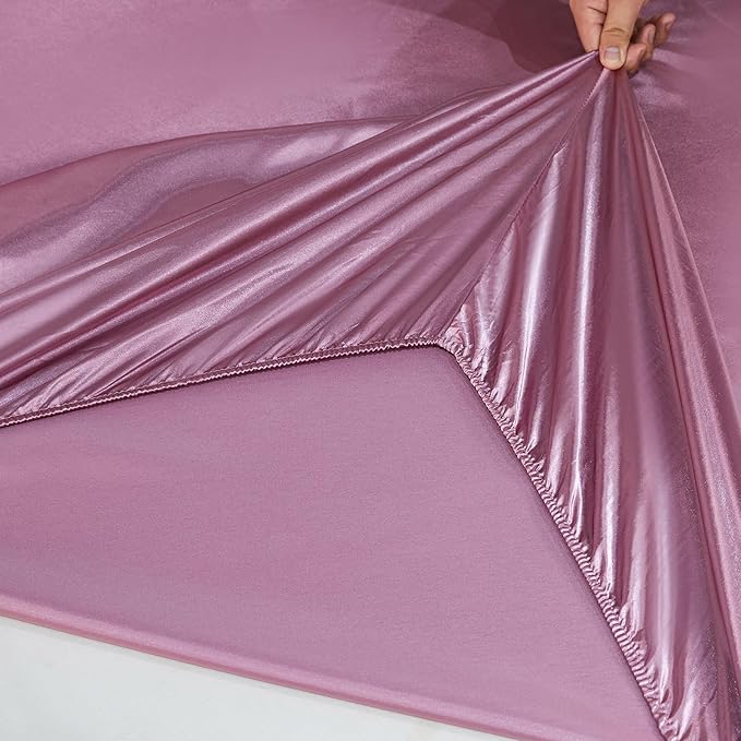 Elegant Jacquard King Comforter Set Satin Sheet Set Pink Bedding Set 8 Pcs Vintage Neoclassical Floral Bed Home Decor Soft Down Comforter Luxury Hotel Silky Bed in a Bag with 1 Cushion Cover