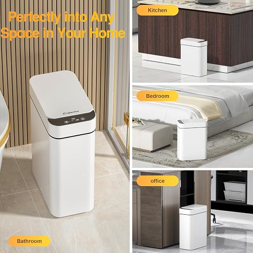 Bathroom Trash Can Automatic Touchless 2.6 Gallon Small Smart Trash Cans with Lid Slim Garbage Can for Kitchen, Toilet, Bedroom, RV, Living Room - Image 7
