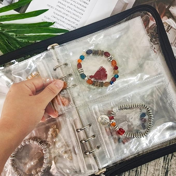 Jewelry Pouch Clear Self Seal Plastic Zipper Bags for Necklace Bracelet Packing Storage Transparent PVC Lock Pouches, Pack of 48 - Image 5
