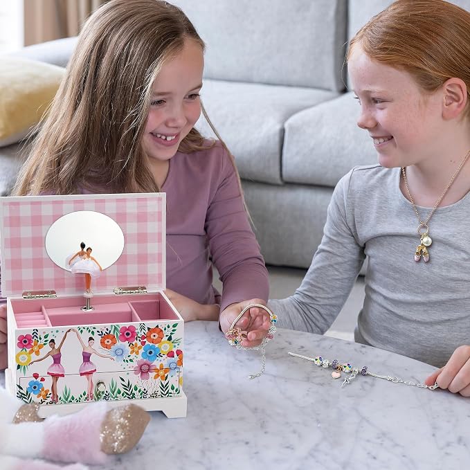 ABI + OLIE Ballerina Jewelry Box for Girls, Musical Jewelry Box, Kids Music Boxes - Perfect Dance Recital & Birthday Gifts for Girls 4-6 and 6-12 - Image 9