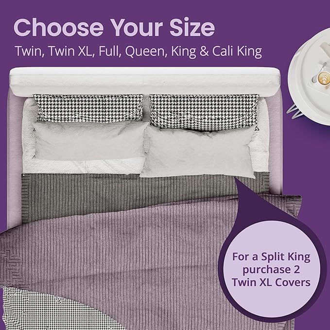 SafeRest CloudGuard - Cal King Size Hybrid Mattress Protector & Pad (Extra Padded) - Waterproof Quilted Pillow Top Mattress Cover - Thick, Plush & Fitted Mattress Topper for Bed