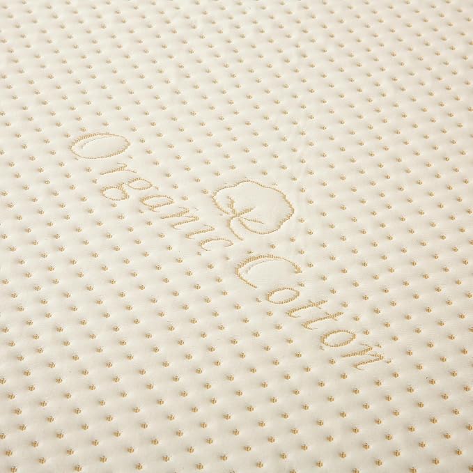 Luxury Organic Cotton Crib Mattress Pad - Skin Friendly, Waterproof, Breathable & Absorbent Mattress Protector - Ultra Thick 380GSM 3D Air Fabric - Fitted for Standard Baby Crib Size