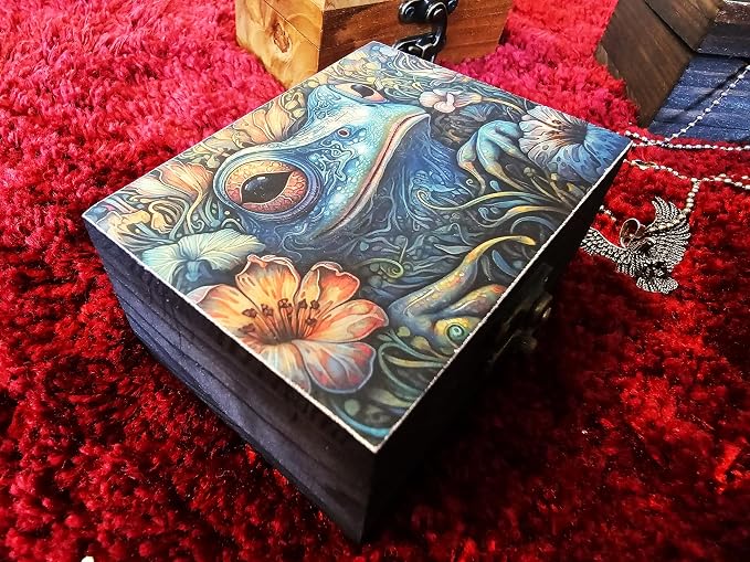RK Collections Frog Trinket Box Small Jewelry Keepsake Box | Frog lovers Gift Idea, Animals Ornaments for Girls, Women, Gift Idea, for Home Décor (3FS) - Image 4