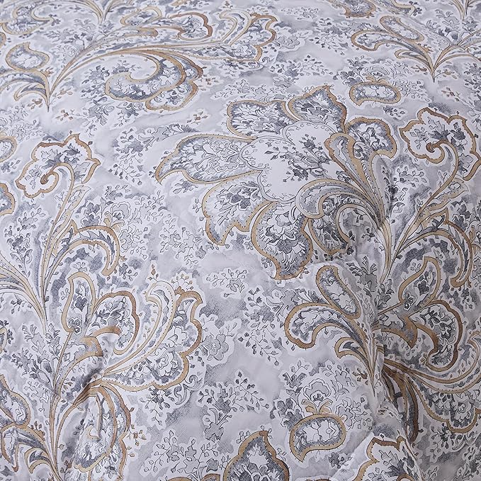 Paisley Comforter Set Queen with Sheets Bed in a Bag β Deep Pocket Fitted Sheet with Elastic Corners, Cozy Comforter, Pillowcases & Shams β Soft Microfiber All Season Bedding β Machine Washable