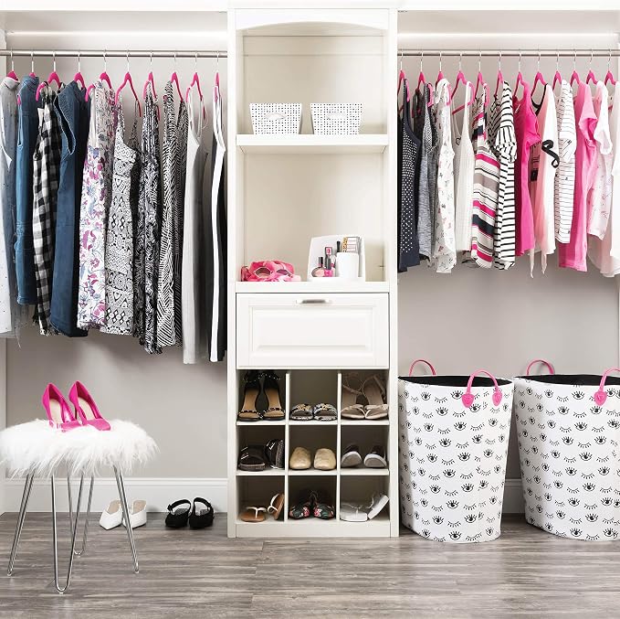 Zober Velvet Hangers 50 Pack - Heavy Duty Pink Hangers for Coats, Pants & Dress Clothes - Non Slip Clothes Hanger Set - Space Saving Felt Hangers for Clothing - Image 8