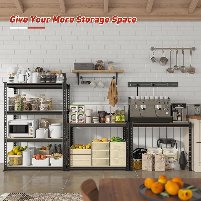 REIBII Storage Shelves Adjustable Metal Shelving 1600LBS Garage Shelves Industrial Metal Shelves 4 Tier Garage Shelving for Warehouse Basement Kitchen Pantry Closet, 11.8" D x 23.6" W x 56.7" H - Image 9