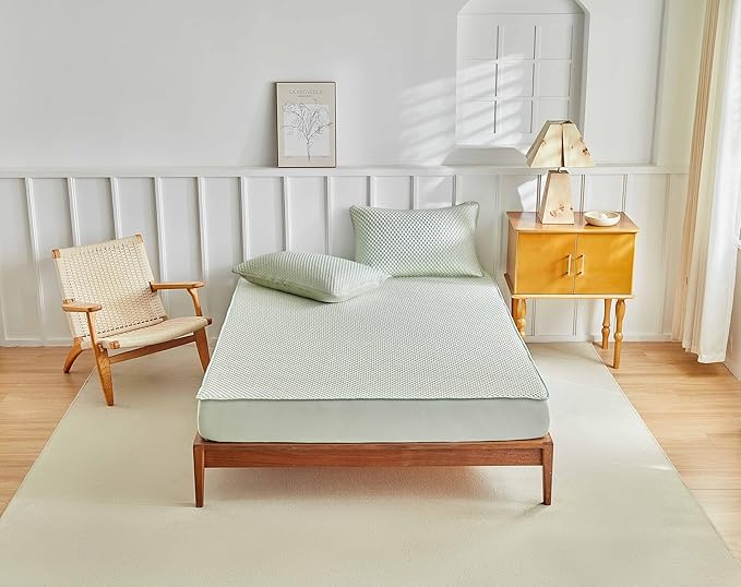 Tokokimo Premium Cooling 100% Waterproof Mattress Protector with Pillow Cases Full Size, Breathable Washable 3D Air Fabric, Soft Noiseless Deep Pocket 8''-16'', Ideal for Hot Sleepers