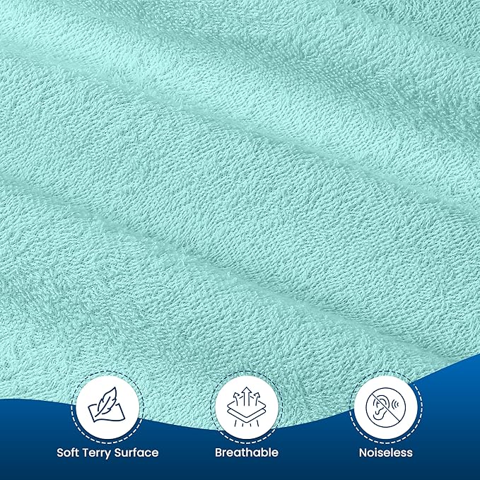 Utopia Bedding Waterproof Mattress Protector King Size, Premium 200 GSM Terry Mattress Cover, Soft & Breathable Bed Cover, Fitted Sheet Style with Stretchable Deep Pockets 17" (Spa Blue)