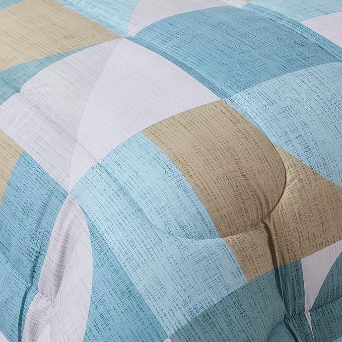 Geometric Comforter Set Full Size with Sheets Bed in a Bag β Deep Pocket Fitted Sheet with Elastic Corners, Cozy Comforter, Pillowcases & Shams β Soft Microfiber All Season Bedding β Machine Washable