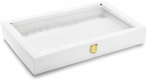 Oirlv White Leather Acrylic Lid Jewelry Necklace Organizer Box Necklace Bracelet Display Holder Case Drawer Insert Women Gift - Image 10